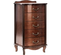Комод WISSAR Джульетта узкий, 5 ящиков, орех 1614