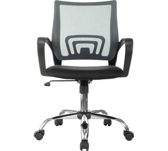 Кресло оператора Helmi HL-M95 (695) Airy, СН, спинка сетка серая/сиденье ткань TW черная, механизм качания 368530