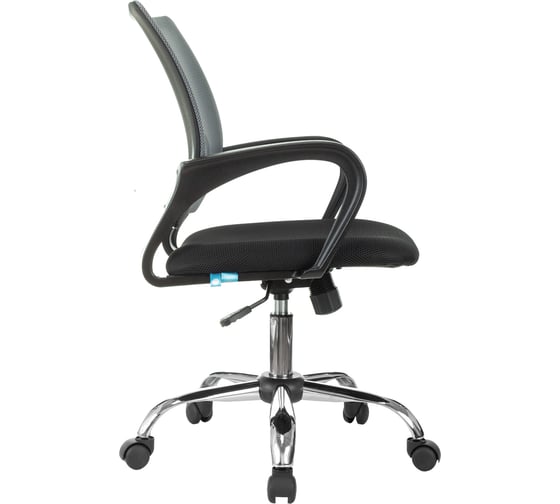 Кресло оператора Helmi HL-M95 (695) Airy, СН, спинка сетка серая/сиденье ткань TW черная, механизм качания 368530