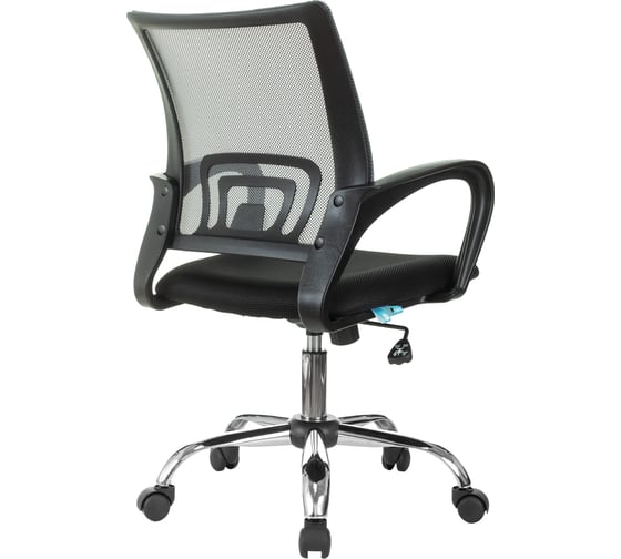 Кресло оператора Helmi HL-M95 (695) Airy, СН, спинка сетка серая/сиденье ткань TW черная, механизм качания 368530