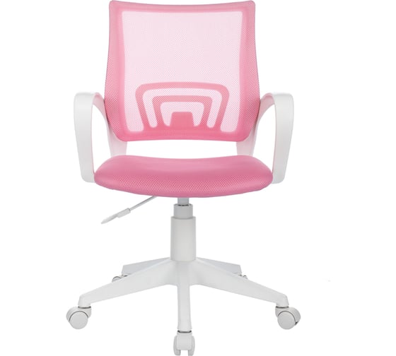 Кресло оператора Helmi HL-M95 R (W695) Airy, спинка сетка розовая/сиденье ткань TW розовая, пиастра, пластик белый 348717