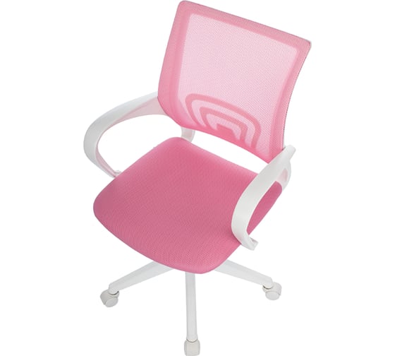 Кресло оператора Helmi HL-M95 R (W695) Airy, спинка сетка розовая/сиденье ткань TW розовая, пиастра, пластик белый 348717