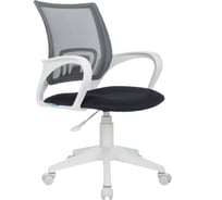 Кресло оператора Helmi HL-M95 R (W695) Airy, спинка сетка серая/сиденье ткань TW серая, пиастра, пластик белый 348716