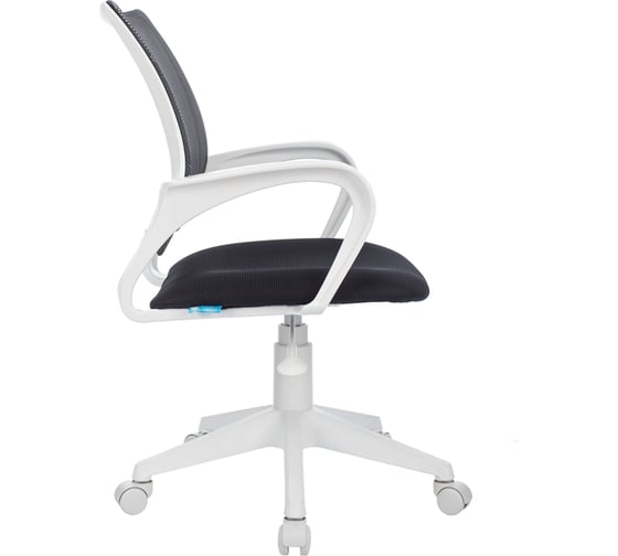 Кресло оператора Helmi HL-M95 R (W695) Airy, спинка сетка серая/сиденье ткань TW серая, пиастра, пластик белый 348716