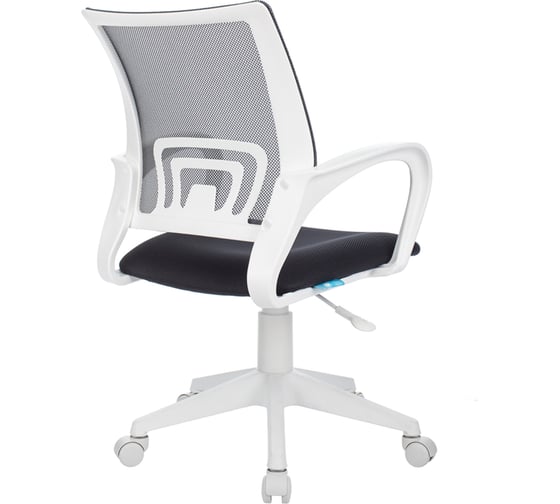 Кресло оператора Helmi HL-M95 R (W695) Airy, спинка сетка серая/сиденье ткань TW серая, пиастра, пластик белый 348716