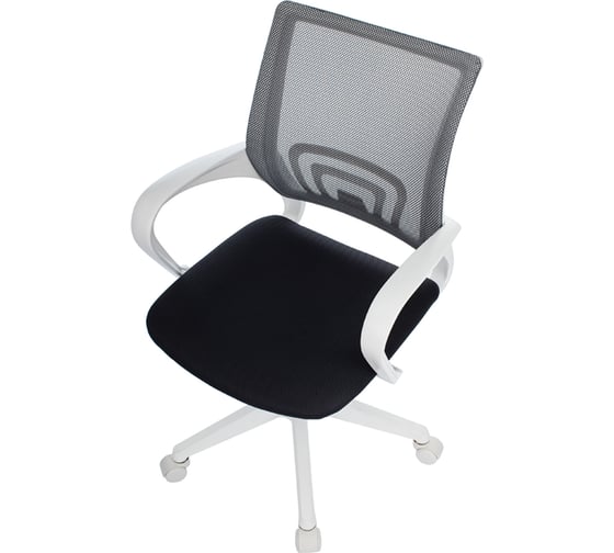 Кресло оператора Helmi HL-M95 R (W695) Airy, спинка сетка серая/сиденье ткань TW серая, пиастра, пластик белый 348716