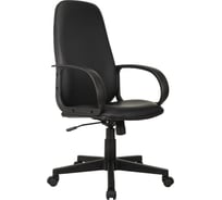 Кресло руководителя Helmi HL-E88, экокожа черная, пластик, механизм качания 368524
