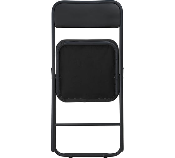 Стул Helmi HL-F06 Golf, складной, каркас металл черный, экокожа, черный, комплект из 4 шт 359841