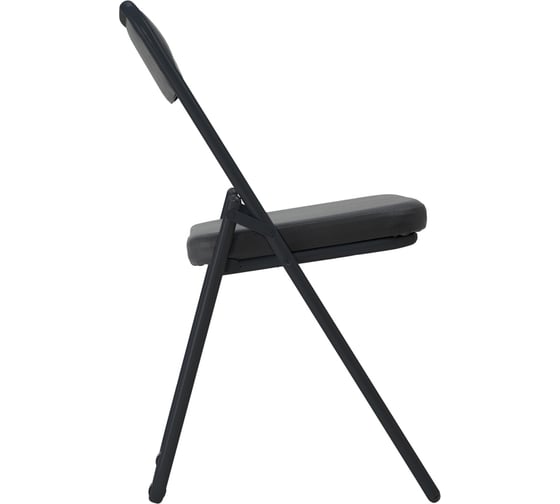 Стул Helmi HL-F06 Golf, складной, каркас металл черный, экокожа, черный, комплект из 4 шт 359841