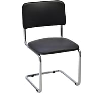 Стул Helmi HL-F07 Sylwia каркас металл хром, экокожа, черный, комплект из 4 шт 359850