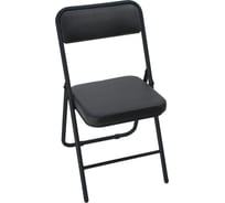 Стул Helmi HL-F06 Golf складной, каркас металл черный, экокожа, черный BOX1 359842