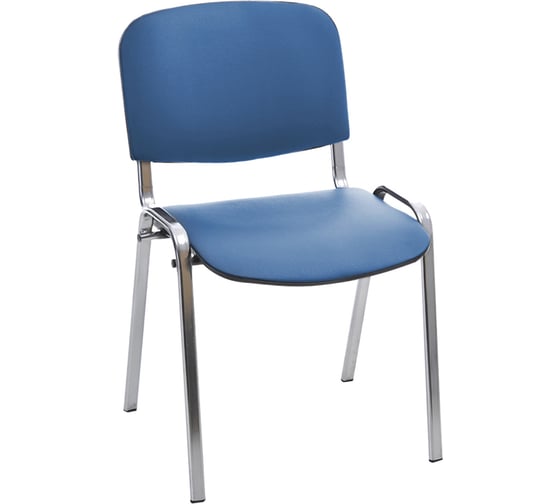 Стул Helmi HL-F01 Изо, каркас хром, обивка кожзам синий 359860