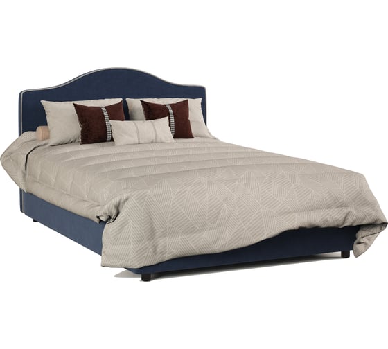 Кровать Шарм Класс 160 двуспальная, велюр Ультра миднайт 34062026122 1