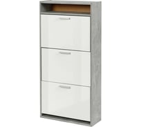 Обувница Венталл Арт К-3 бетон/белый Ven_00680