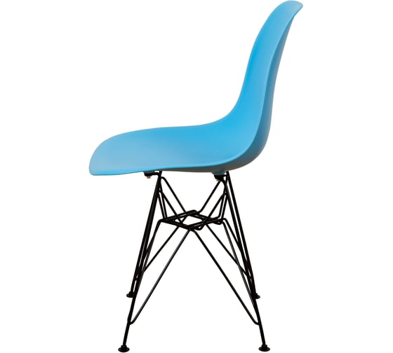 Стул пластиковый DERSTUHL Black Eames, голубой DSL03.008