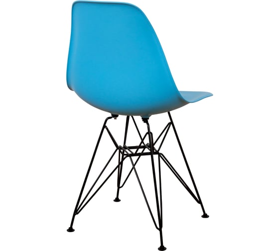 Комплект стульев пластиковых DERSTUHL 4 шт Black Eames, голубой, DSL03.008.4