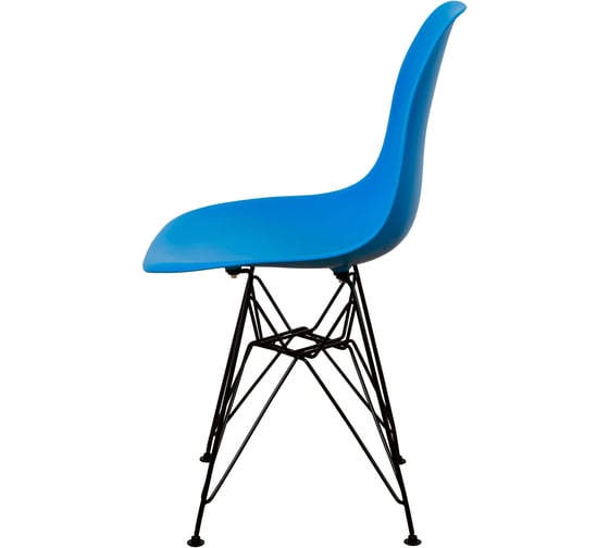 Комплект стульев пластиковых DERSTUHL 4 шт Black Eames, синий, DSL03.007.4