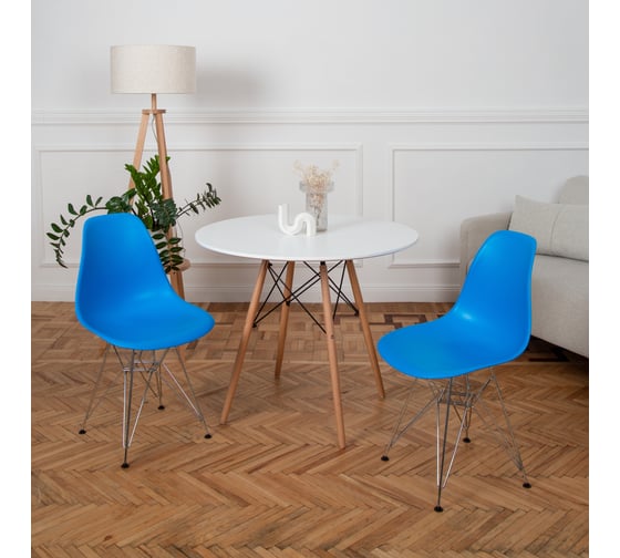 Стул DERSTUHL Chrom Eames, синий, комплект 2 шт DSL02.007.2 1