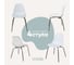 Комплект стульев пластиковых DERSTUHL 4 шт Elegant Chrom Eames, Белый, DSL028.001.4 1