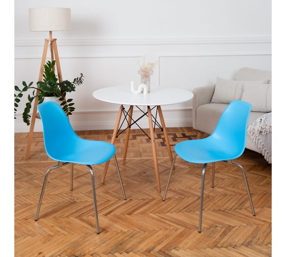 Стулья DERSTUHL Elegant Chrom Eames, голубой, 2 шт DSL028.008.2 1