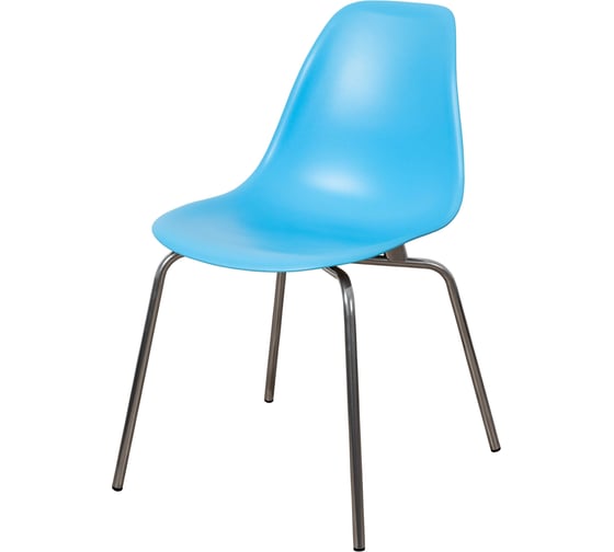 Комплект стульев пластиковых DERSTUHL 2 шт Elegant Chrom Eames, Голубой, DSL028.008.2