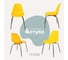 Комплект стульев пластиковых DERSTUHL 4 шт Elegant Chrom Eames, Лимон, DSL028.011.4 1