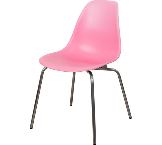 Комплект стульев пластиковых DERSTUHL 4 шт Elegant Chrom Eames, Розовый, DSL028.015.4 1