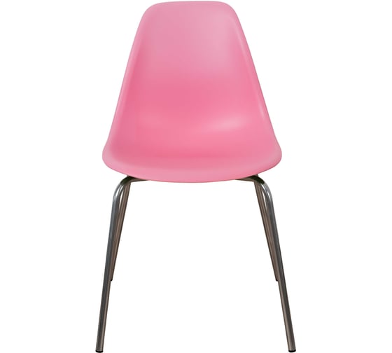 Комплект стульев пластиковых DERSTUHL 4 шт Elegant Chrom Eames, Розовый, DSL028.015.4