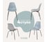 Комплект стульев пластиковых DERSTUHL 4 шт Elegant Chrom Eames, Светло-серый, DSL028.002.4 1