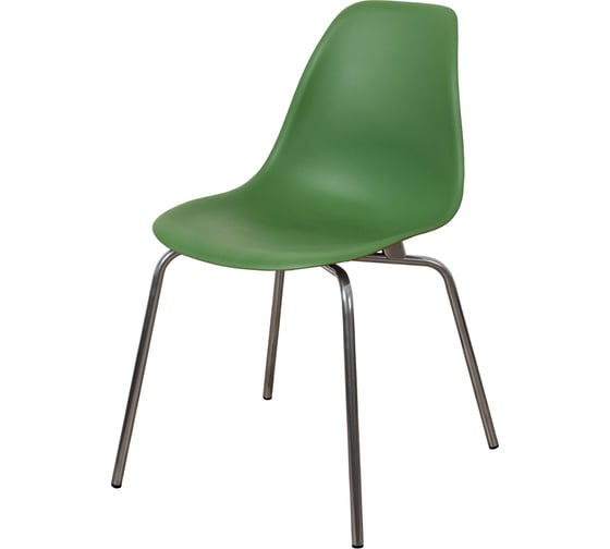Комплект стульев пластиковых DERSTUHL 2 шт Elegant Chrom Eames, Темно-зеленый, DSL028.016.2 1