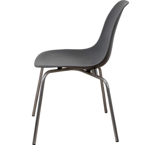Комплект стульев пластиковых DERSTUHL 2 шт Elegant Chrom Eames, Темно-серый, DSL028.003.2