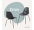 Комплект стульев пластиковых DERSTUHL 2 шт Elegant Chrom Eames, Темно-серый, DSL028.003.2 1