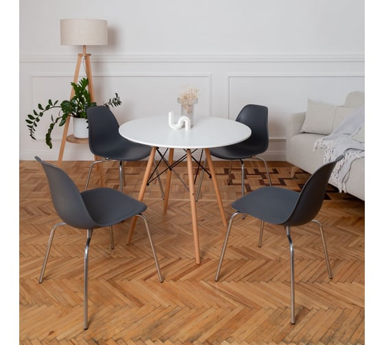 Стулья DERSTUHL Elegant Chrom Eames,темно-серый, 4 шт DSL028.003.4 1