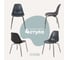Комплект стульев пластиковых DERSTUHL 4 шт Elegant Chrom Eames,Темно-серый, DSL028.003.4 5