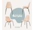 Комплект стульев пластиковых DERSTUHL 4 шт Elegant Chrom Eames, Теплый бежевый, DSL028.014.4 4