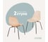 Комплект стульев пластиковых DERSTUHL 2 шт Elegant Chrom Eames, Теплый бежевый, DSL028.014.2 1