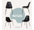 Комплект стульев пластиковых DERSTUHL 4 шт Elegant Chrom Eames, Черный, DSL028.010.4 1