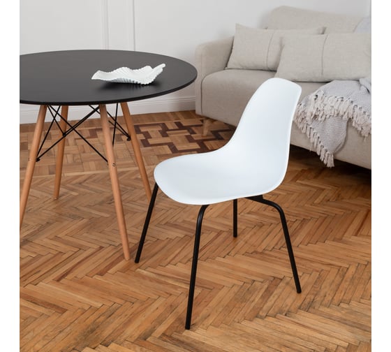 Комплект стульев пластиковых DERSTUHL 2 шт Elegant Black Eames, Белый, DSL038.001.2 1
