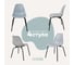 Комплект стульев пластиковых DERSTUHL 4 шт Elegant Black Eames, Светло-серый, DSL038.002.4 1