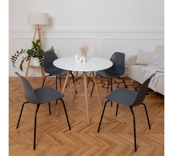 Стулья DERSTUHL Elegant Black Eames,темно-серый, 4 шт DSL038.003.4 1