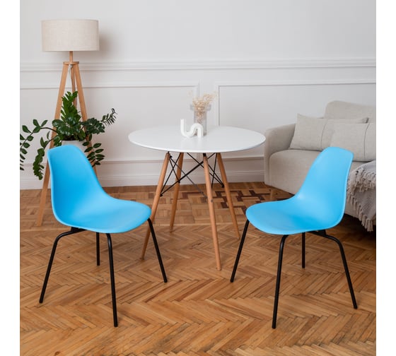 Стулья DERSTUHL Elegant Black Eames, голубой, 2 шт DSL038.008.2 1