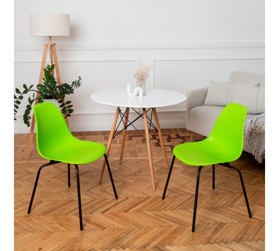 Стулья DERSTUHL Elegant Black Eames, салатовый, 2 шт DSL038.012.2 1