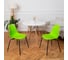 Комплект стульев пластиковых DERSTUHL 4 шт Elegant Black Eames, Салатовый, DSL038.012.4 2