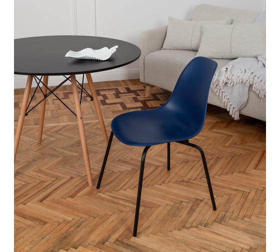 Стул пластиковый DERSTUHL Elegant Black Eames, Темно-синий DSL038.017