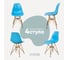 Комплект стульев пластиковых DERSTUHL 4 шт Gold Eames, голубой, DSL041.008.4 1