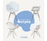 Комплект стульев пластиковых DERSTUHL 4 шт Chrom Eames, белый, DSL05.001.4 1