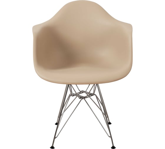 Комплект стульев пластиковых DERSTUHL 4 шт Chrom Eames, темно-бежевый, DSL05.013.4