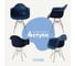 Комплект стульев пластиковых DERSTUHL 4 шт Chrom Eames, темно-синий, DSL05.017.4 1