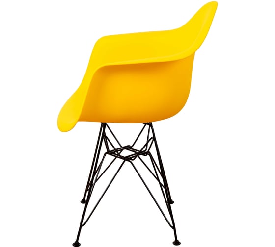 Комплект стульев пластиковых DERSTUHL 4 шт Black Eames, лимон, DSL06.011.4