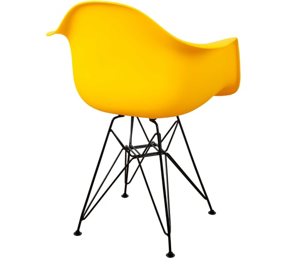 Комплект стульев пластиковых DERSTUHL 4 шт Black Eames, лимон, DSL06.011.4